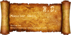Maszler Deli névjegykártya